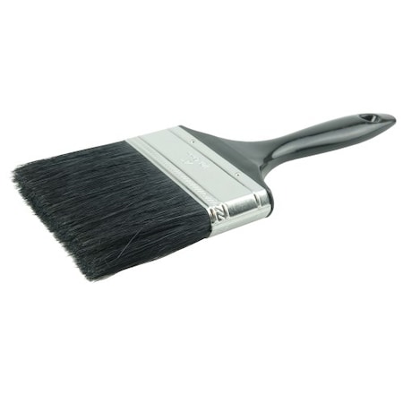 Weiler 4" Industrial Varnish Brush, Bristle, 2-3/4" Trim Len, Blue Sash 40104